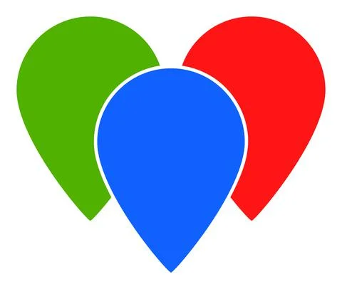 Map Pointers Vector Icon Flat Illustration Stock Illustration