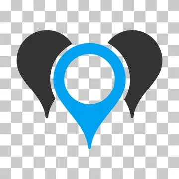 Map Pointers Vector Icon Illustrazione stock