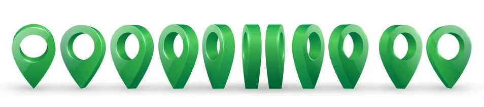 Map pointers vector set Stock Illustration