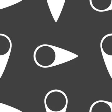 Map pointers web icon. flat design. Seamless gray pattern. イラスト素材