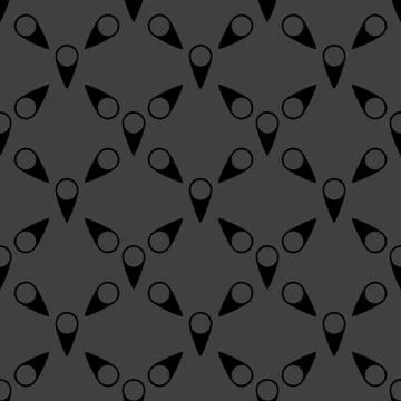 Map pointers web icon. flat design. Seamless gray pattern. Stockillustratie