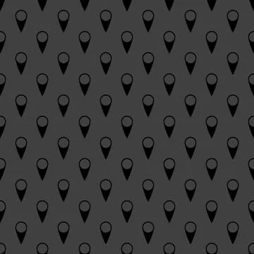 Map pointers web icon. flat design. Seamless gray pattern. Illustrazione stock
