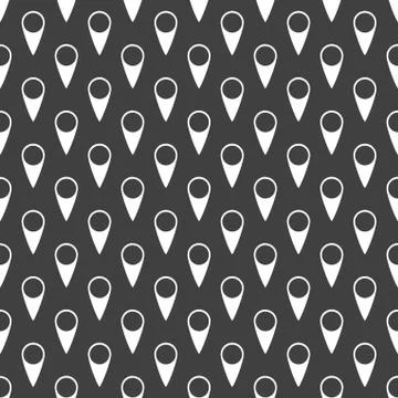 Map pointers web icon. flat design. Seamless gray pattern. イラスト素材