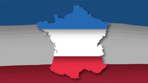 Map of Poland with Flag Colors Background. Stock Illustration