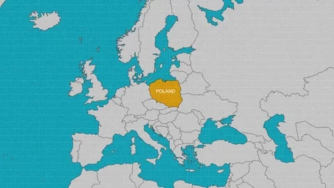 Map of Poland Stock Footage 295283097