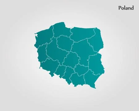Map of Poland Stock Illustration