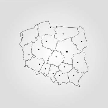Map of Poland Stock Illustration