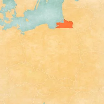 Map of Poland - Kaliningrad Stock Illustration