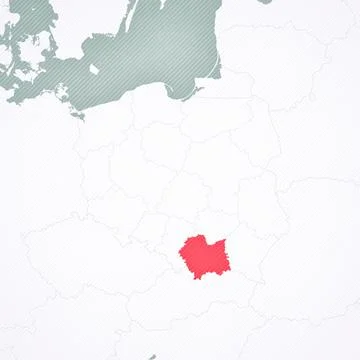 Map of Poland - Lesser Poland Stock Illustration