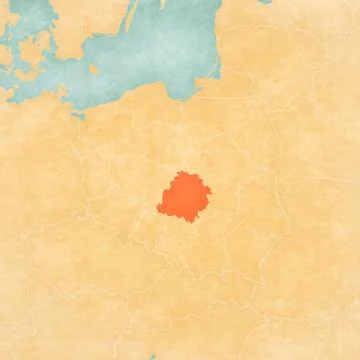 Map of Poland - Lodz Stock Illustration