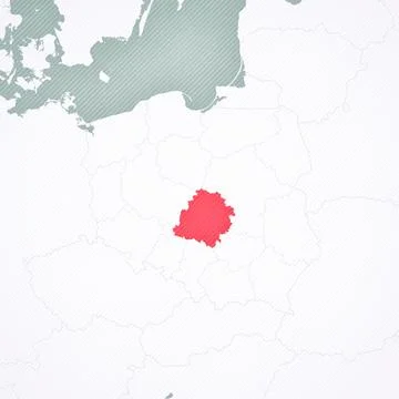 Map of Poland - Lodz Stock Illustration