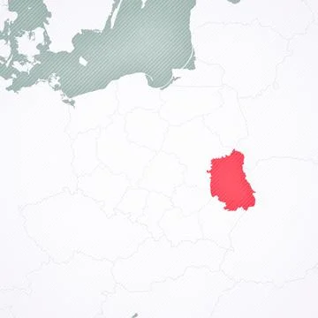 Map of Poland - Lublin Illustrazione stock