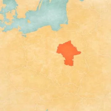 Map of Poland - Masovia Stock Illustration