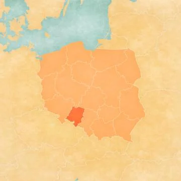 Map of Poland - Opole Stock Illustration