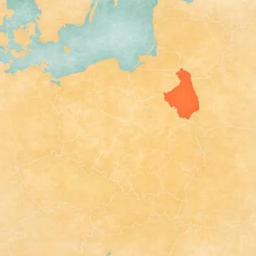 Map of Poland - Podlaskie Stock Illustration