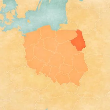 Map of Poland - Podlaskie Stock Illustration