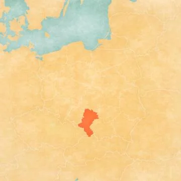 Map of Poland - Silesia Stock Illustration
