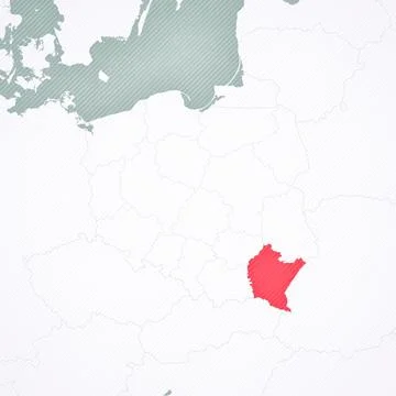 Map of Poland - Subcarpathia Stock Illustration