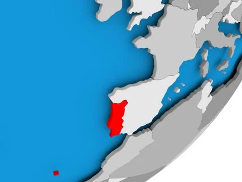 Map of Portugal Stock Illustration