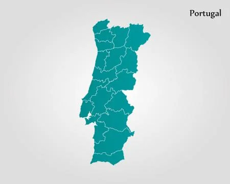 Map of Portugal Stock Illustration