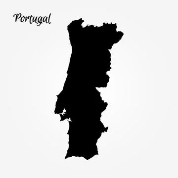 Map of Portugal Illustrazione stock