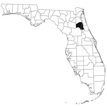 Map of Putnam County in Florida state on white background. single County ma.. Stock Illustration