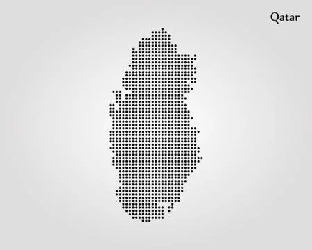 Map of Qatar. Vector illustration. World map Stock Illustration