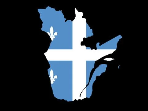 Map of quebec Stock Illustration