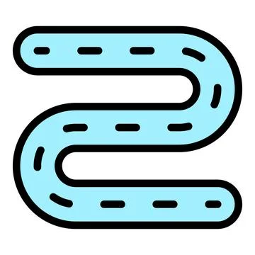 Map racetrack icon vector flat Stock Illustration