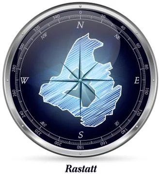 Map of rastatt with borders Stock Illustration