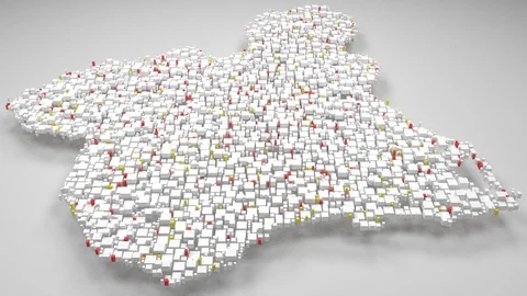 Map of the Region of Murcia - Spain Stock Footage 95936773