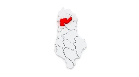 Map of regions Albania. Stock Footage 43013011