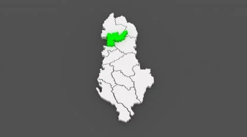 Map of regions Albania. Stock Footage 43013520