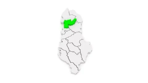 Map of regions Albania. Stock Footage 43030778
