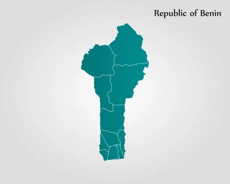 Map of Republic of Benin Stock Illustration