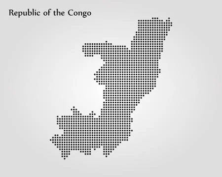 Map of Republic of the Congo. Vector illustration. World map Stock Illustration