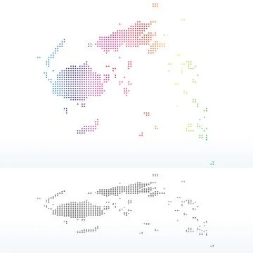 Map of Republic of Fiji with Dot Pattern Illustrazione stock
