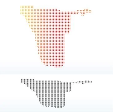 Map of Republic  Namibia with Dot Pattern Illustrazione stock