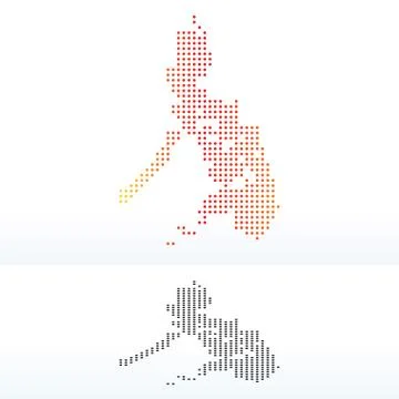 Map of Republic  the Philippines with Dot Pattern Stock Illustration