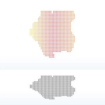 Map of Republic  Suriname with Dot Pattern 스톡 일러스트