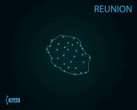 Map of Reunion. Vector illustration. World map Stock Illustration