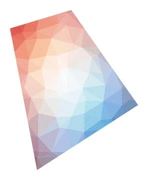 Map of Rhode Island. Low poly illustration of the us state. Geometric desig.. Stock Illustration