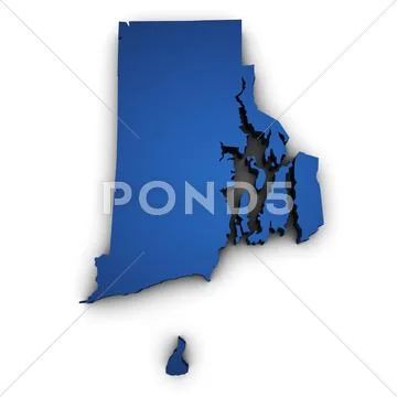 Map of rhode island state 3d shape: Graphic #37247253