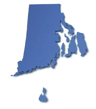 Map of Rhode Island - USA Stock Illustration