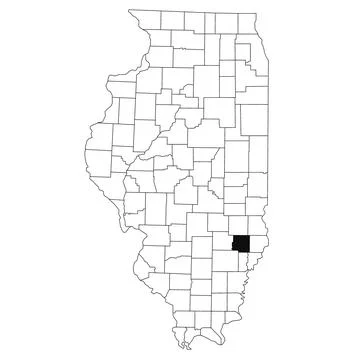 Map of Richland County in Illinois state on white background. single County.. Stock Illustration