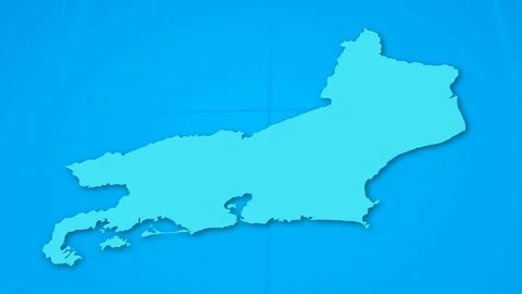 Map Rio de Janeiro Stock Footage 93036187