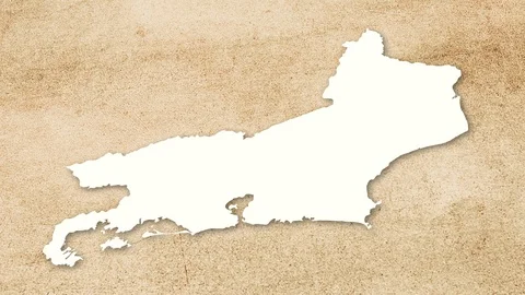 Map Rio de Janeiro Paper texture Stock Footage 93045098