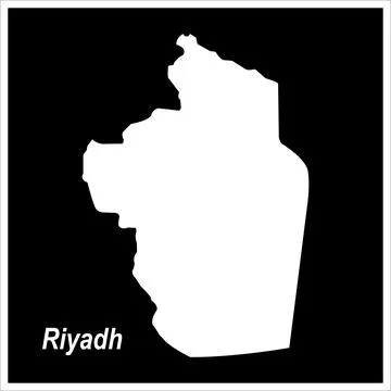 Map of Riyadh saudi arabia Stock Illustration
