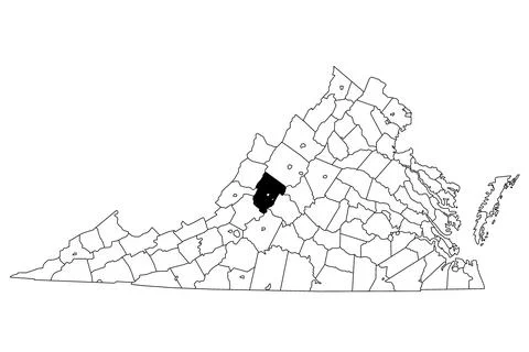 Map of rockbridge County in Virginia state on white background. single Coun.. Stock Illustration
