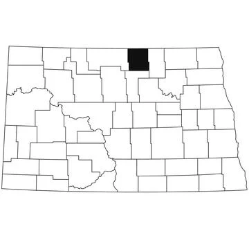 Map of rolette County in North Dakota state on white background. single Cou.. Stock Illustration